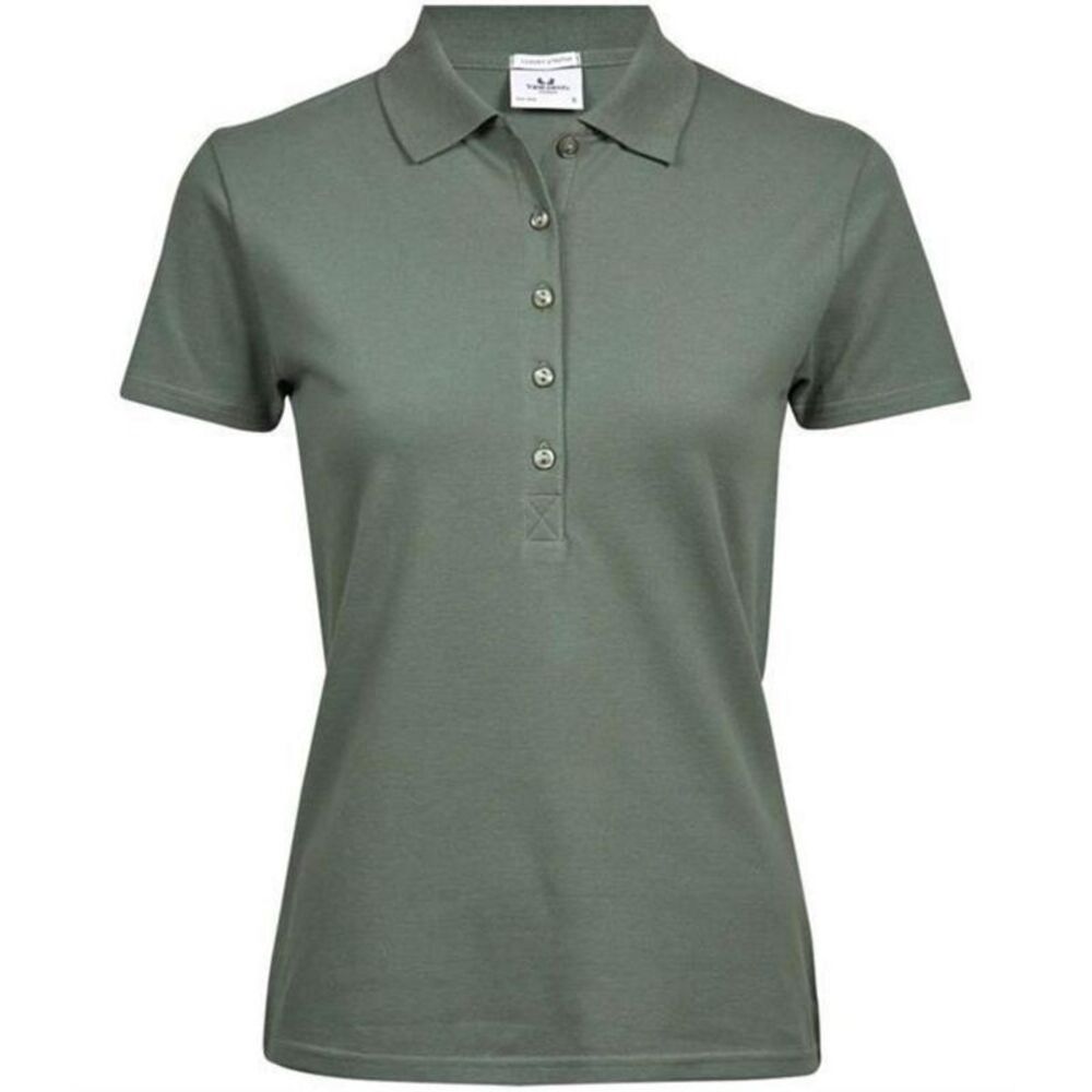 Tee Jays Womens/Ladies Luxury Stretch Polo Shirt / Leaf Green
